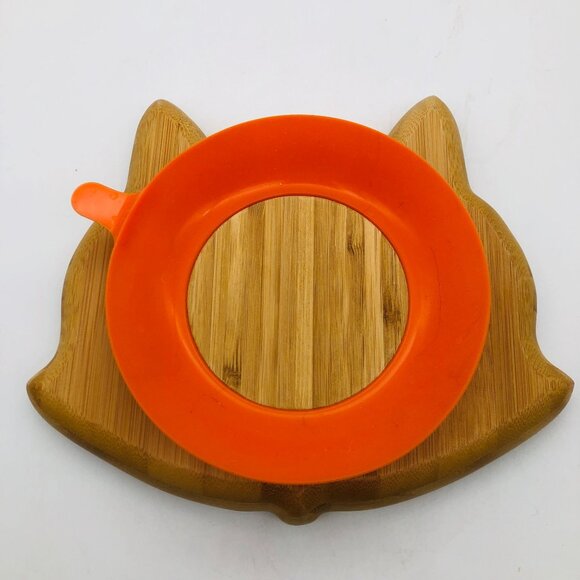 Bamboo Bamboo Fox Baby/Toddler Snack Taste Plate Suction Base Yellow Bamboo UK - Picture 4 of 8